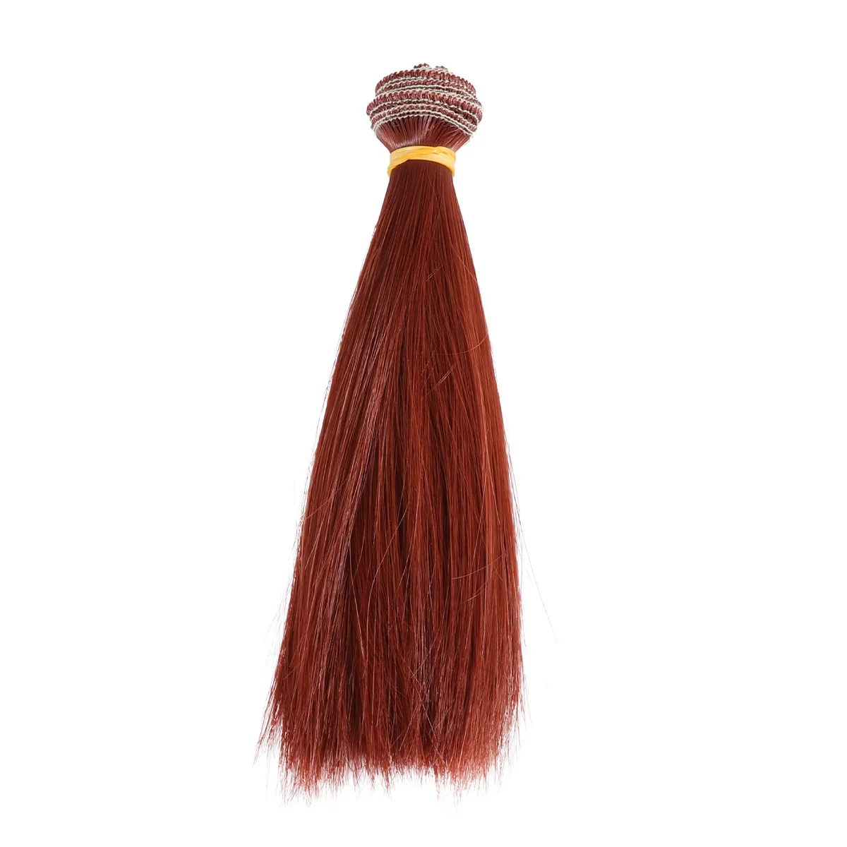 5 Pcs 15cm Heat Resistant Straight Hair Handcraft DIY Wigs Weft Hair Extensions (Wheat) diy straight hair