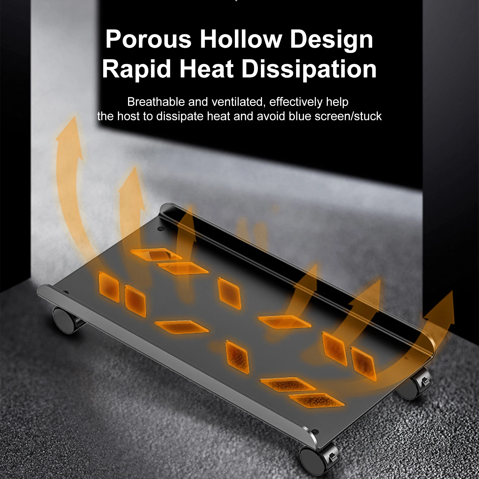 โทรศัพท์มือถือคอมพิวเตอร์ Tower โลหะ Heighten ย้ายคอมพิวเตอร์ CPU ฉนวนกันความร้อนขาตั้งรถเข็น Universal ล้อสำหรับ PC เคสคอมพิวเตอร์