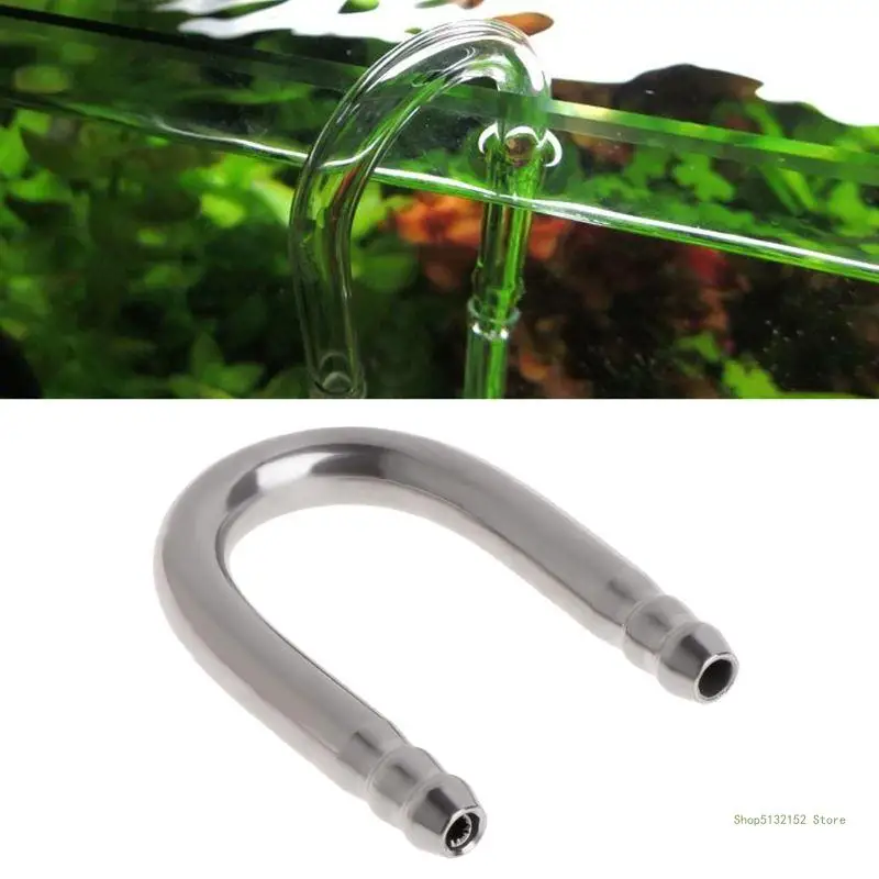 QX2E Aquarium Accessories Stainless Steel Tube Pipe Diffuser for Fish for Tank and Hydroponic Co2 System