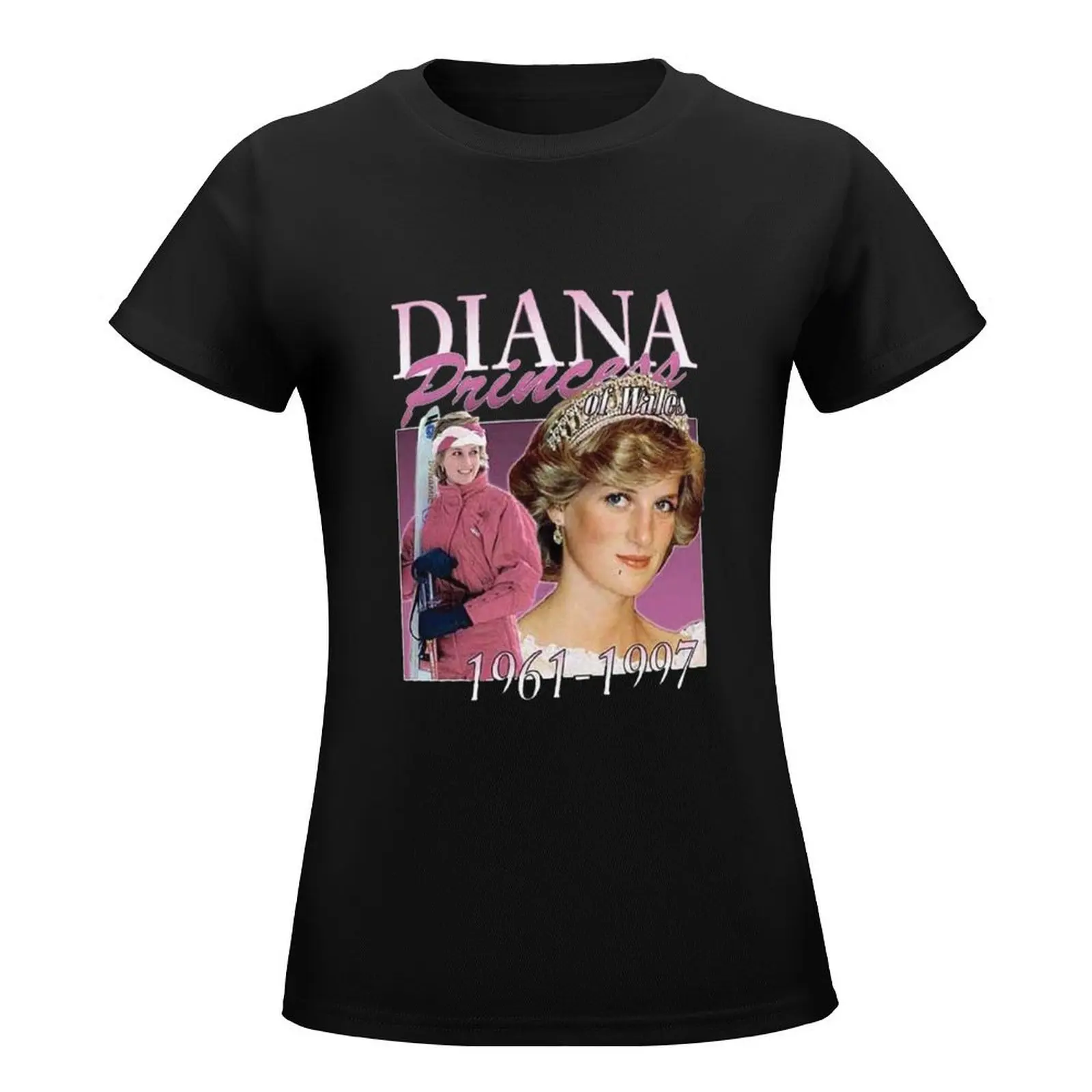 Princess Diana Vintage 90s T-Shirt graphics summer tops anime clothes tshirts for Women