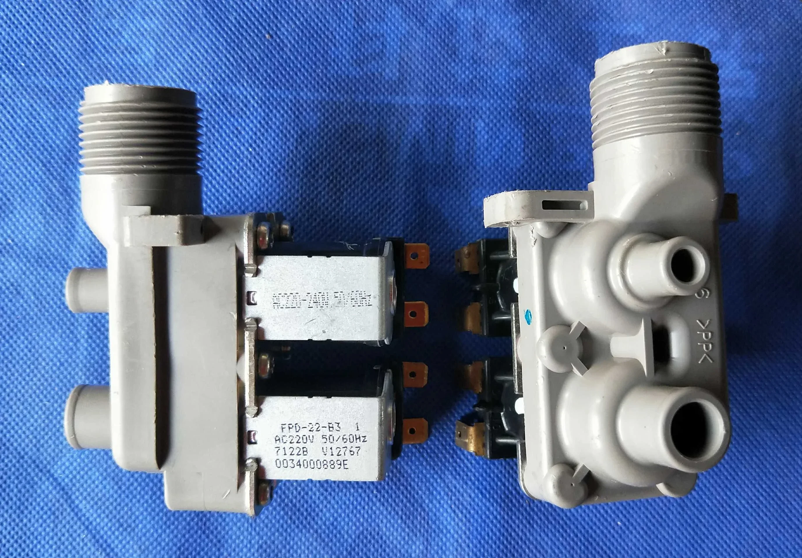 

0034000889 FCS-22-B12 Электромагнитный клапан на входе воды для стиральной машины, детали двойного клапана для стиральной машины Haier