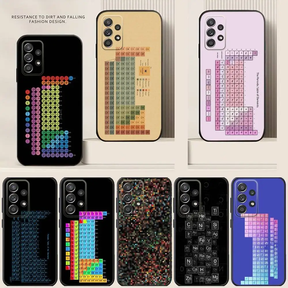 

Chemistry Periodic Table Phone Case For Samsung S24,21,22,23,30,Ultra,20,Plus,Note,10,9,5G Black soft silicone case