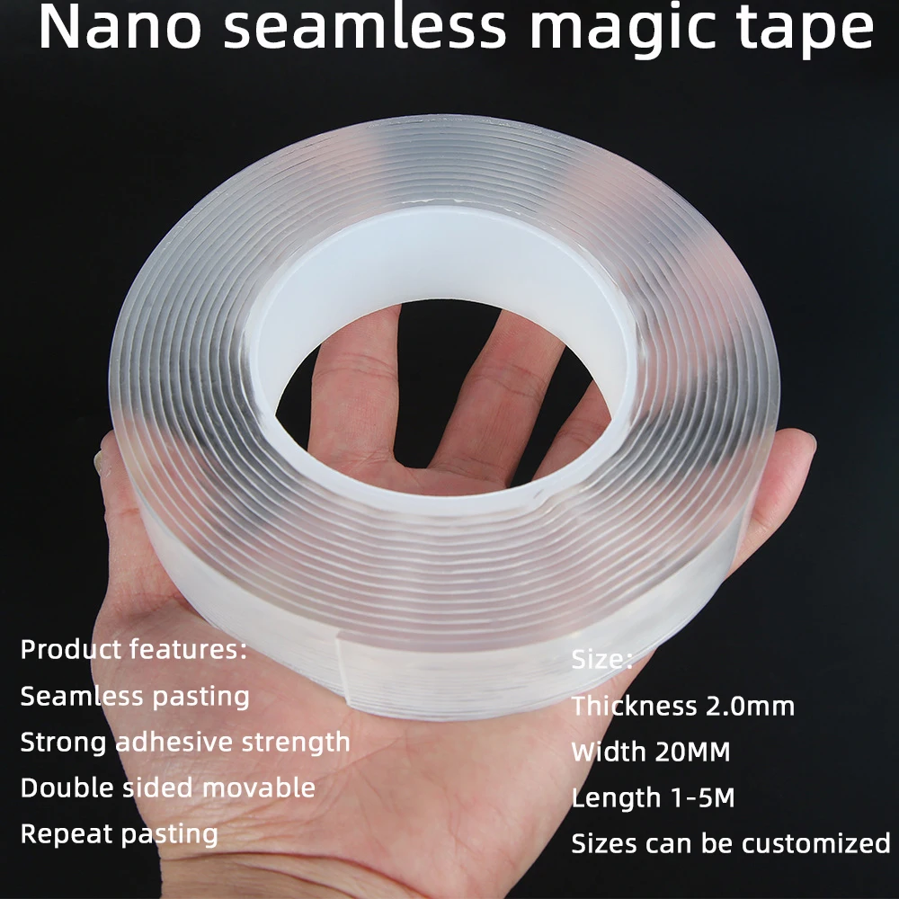 Nano Strong Double Sided Tape Super  Extra Strong Adhesive Non-slip Waterproof Transparent Tape for Kitchen Bathroom