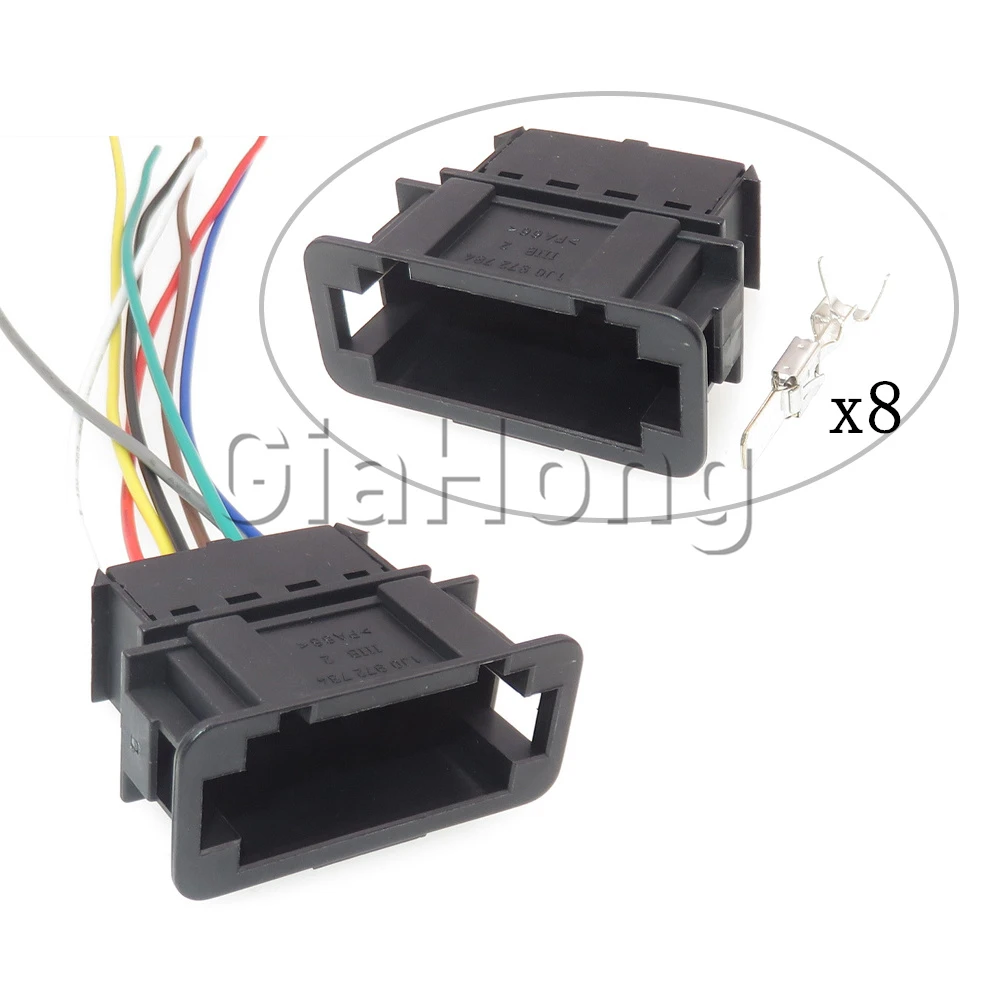 1 Set 8 Ways Parts 1J0 972 784 1J0972784 AC Assembly Automobile Wiring Terminal Socket For VW Car Unsealed Wire Cable Connector