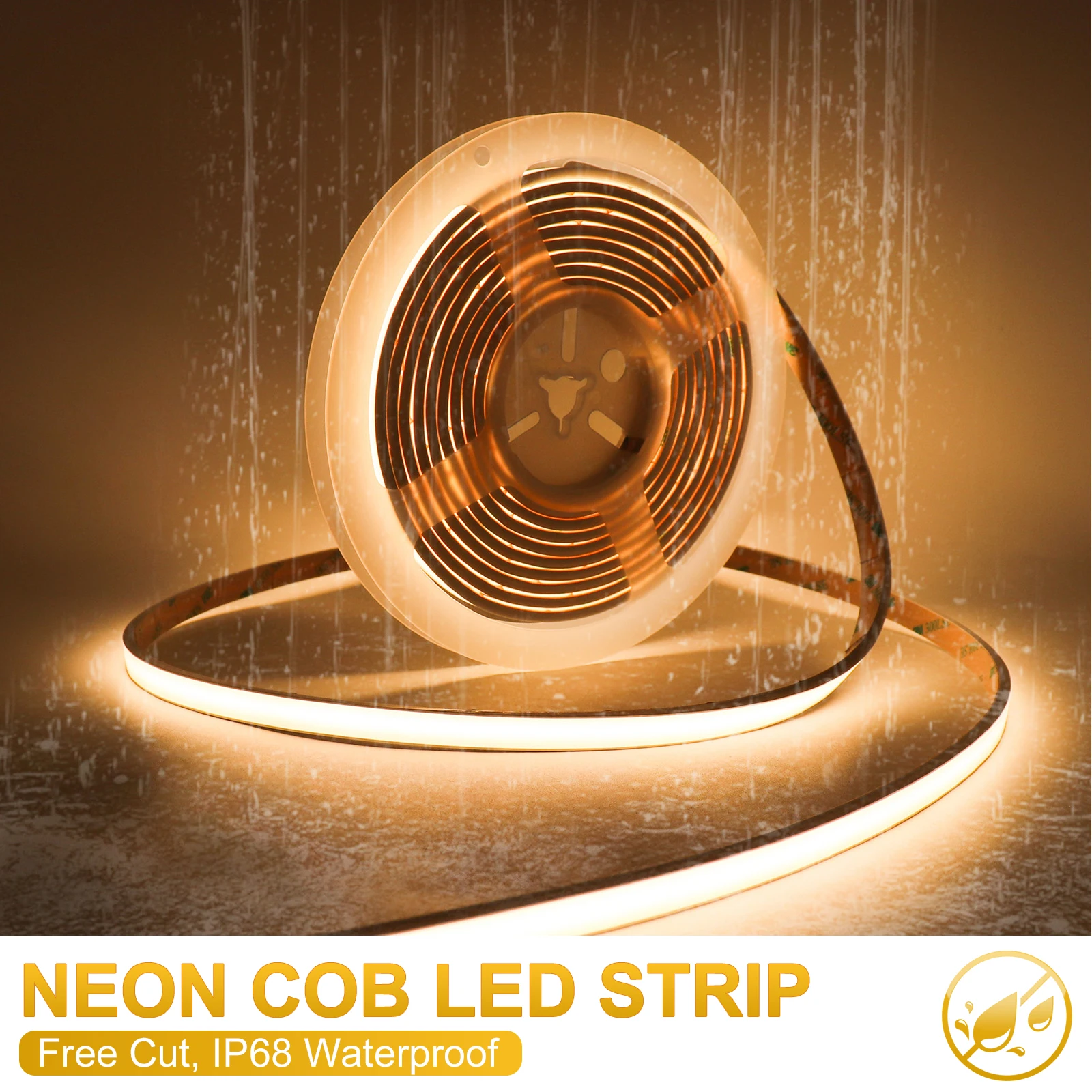 

[Новинка] Неоновая светодиодная лента COB, 528 светодиодов/м, гибкая, свободная резка, IP68, водонепроницаемая, высокая яркость, 12 В, 24 В, COB 3000 К, 4000 К, 6000 К, уличный светильник
