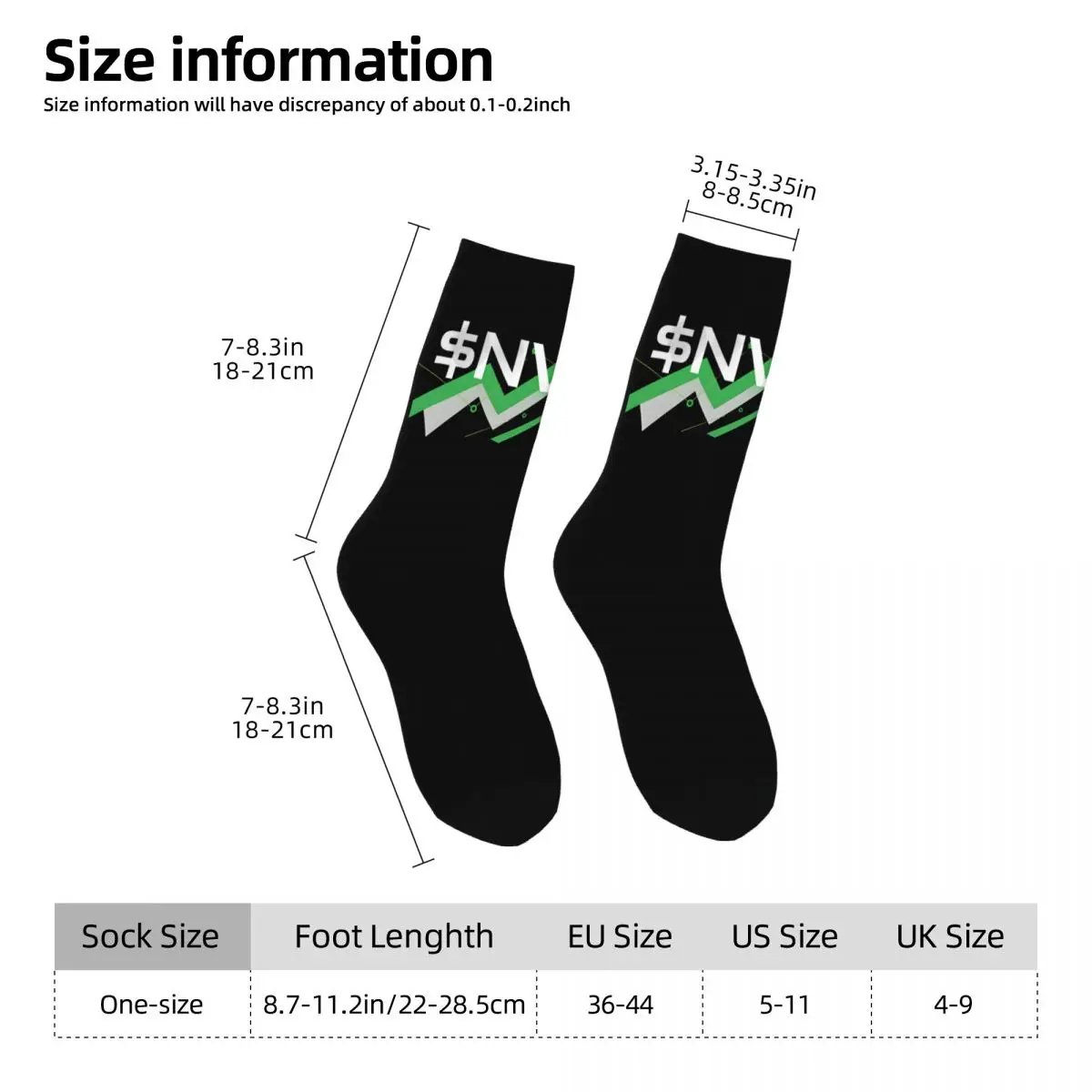 Vintage NVIDIA Stock Herren Kompression socken Unisex NVIDIA Harajuku nahtlos bedruckte Neuheit Crew Socke