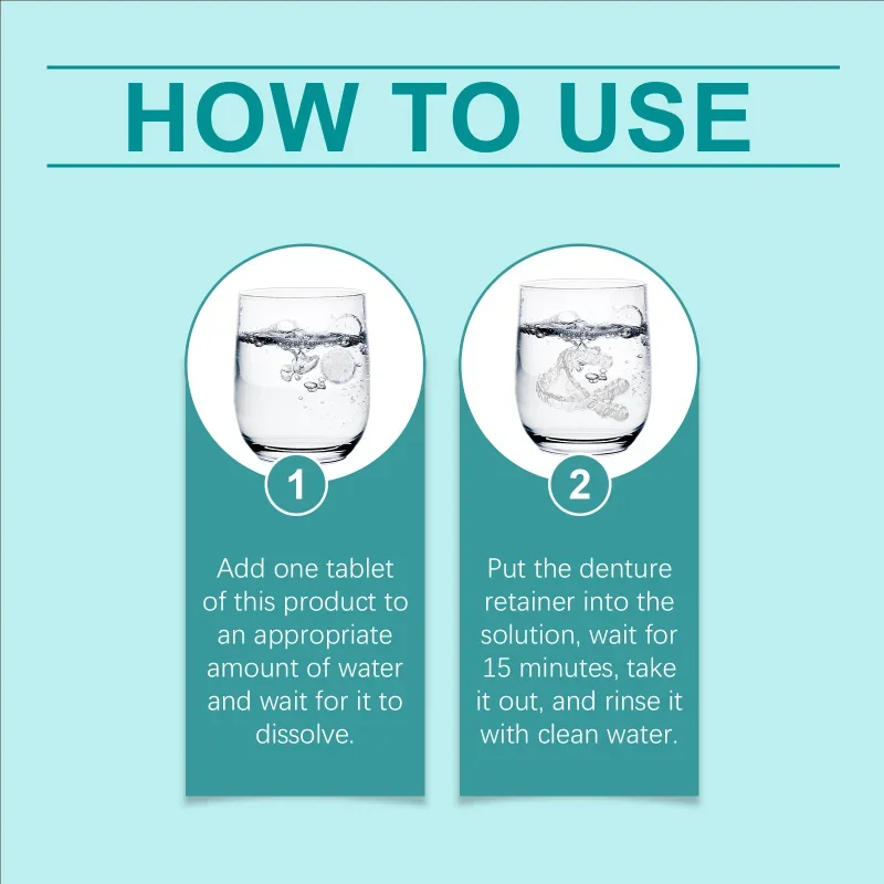 Picture 7: Denture Retainer Cleaning Tablets-Break Down Tartar Buildup, Remove Stains Refresh Odor, Effervescent Formula For Deep Cleaning