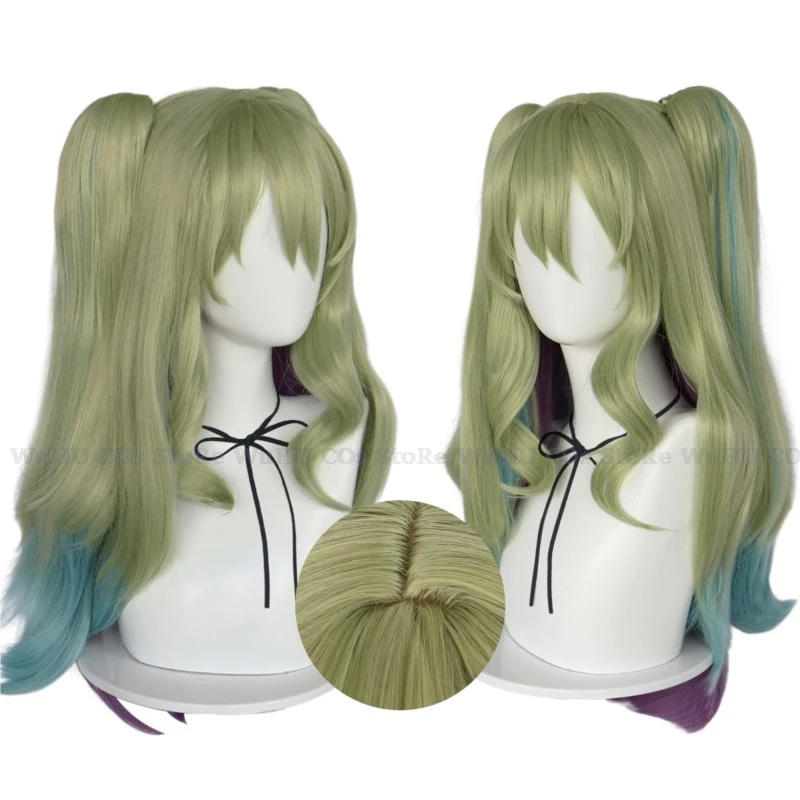 Game Honkai Impact 3rd Mobius Cosplay Fashion Wigs Unisex Mobius Swimsuit Wig Earrings Halloween Party Role Play Accessories