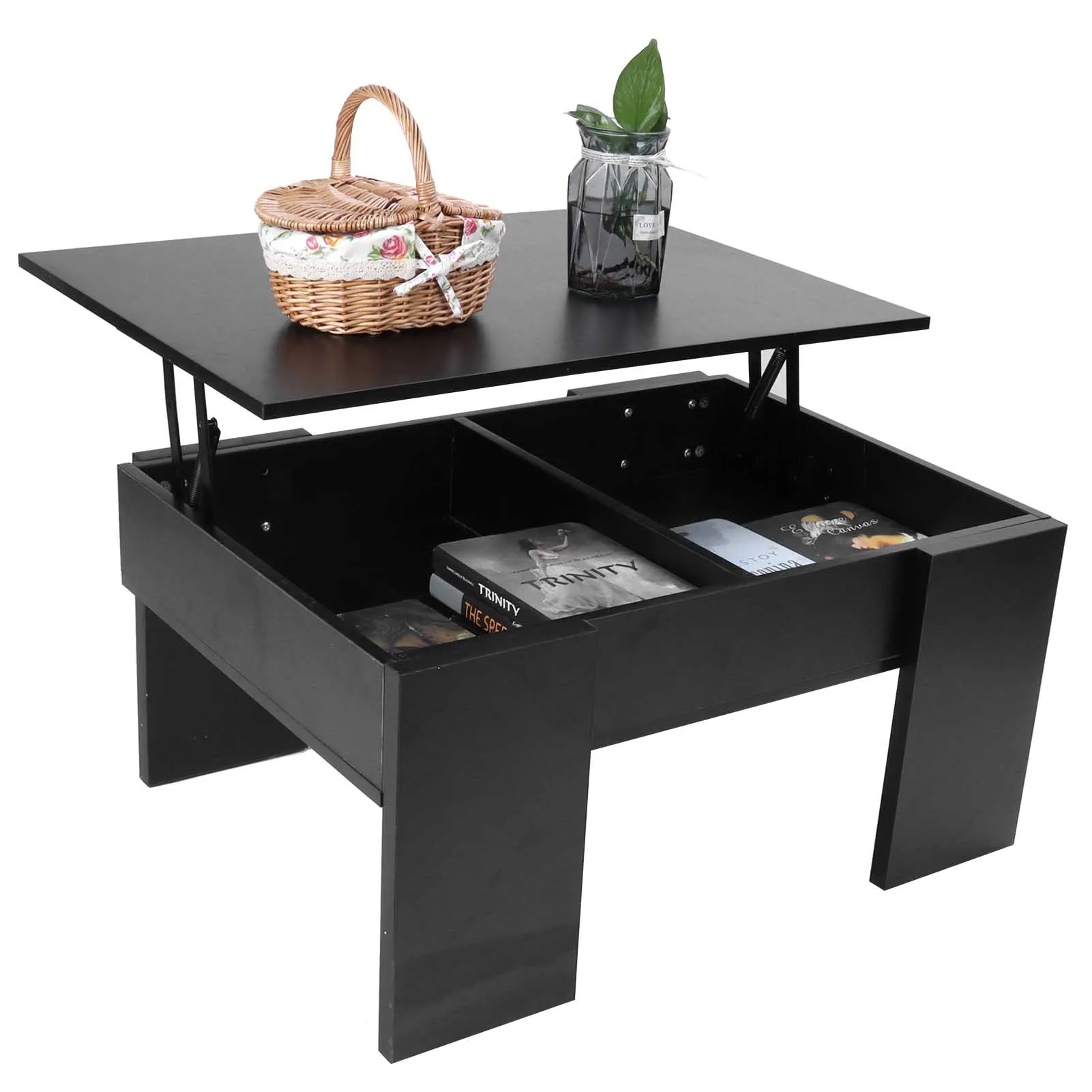 

Coffee Table Modern Coffee Table with Height‑Adjustable Tabletop Wood Tea Table for Living Room Wooden Table Furniture