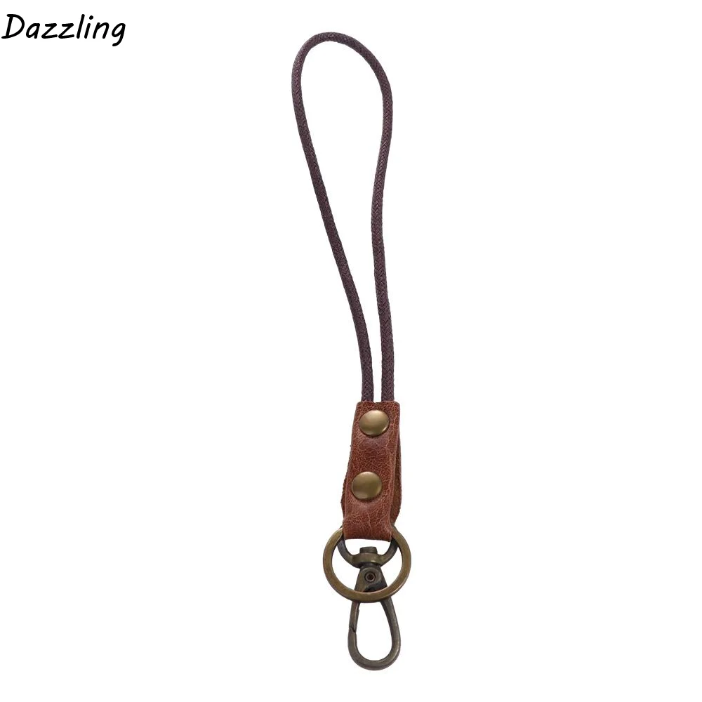 

Cowhide ID Card Holder Genuine Leather Badge Holder Work Card Holder Wrist Neck Lanyard Neck Strap Leather Lanyard