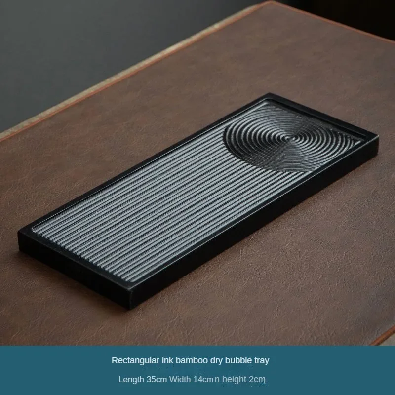 Japanese style minimalist kung fu household landscape square dry tea table, drainage tea tray, small tea set tray