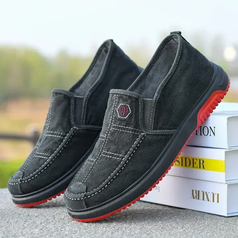 

Spring And Autumn Casual Shoes New One-Pedal Work Shoes Lightweight Men's Canvas Wear-Resisting Shoes