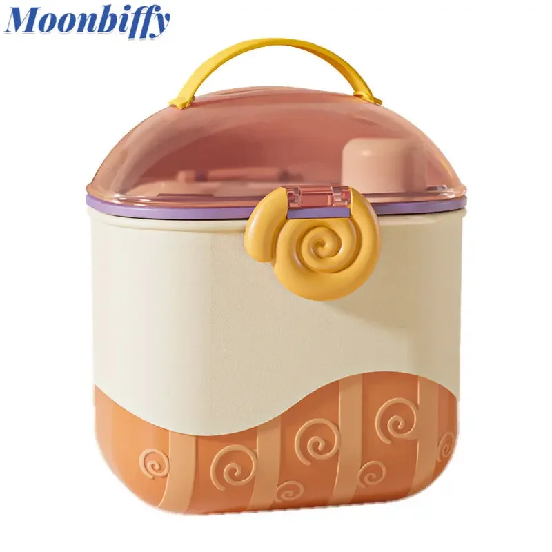 Baby Food Container Baby Child with Fork Spoon Snail Portable Milk Powder Box Supplement Box Snack Box Milk Powder Storage Baby