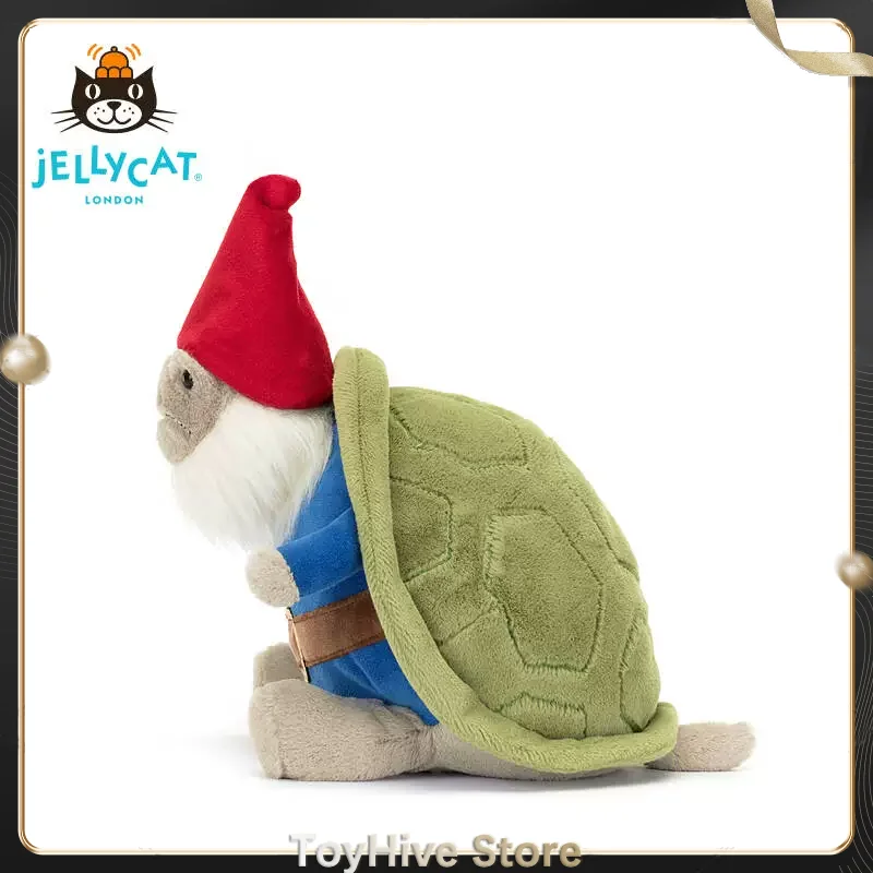 【Na Stanie】Pluszak JellyCat Timmy, ogrodowy gnom, urocza maskotka z niebieskim kapeluszem, dekoracja ogrodowa dla dzieci, fanów, na przyjęcie urodzinowe