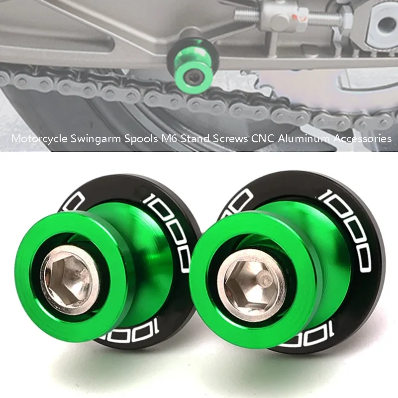 

For Kawasaki Z1000 Z1000R Z1000SX Z 1000 R SX 2015-2025 Z-1000 Motorcycle Swingarm Spool Slider Stand Screws 10MM Accessories