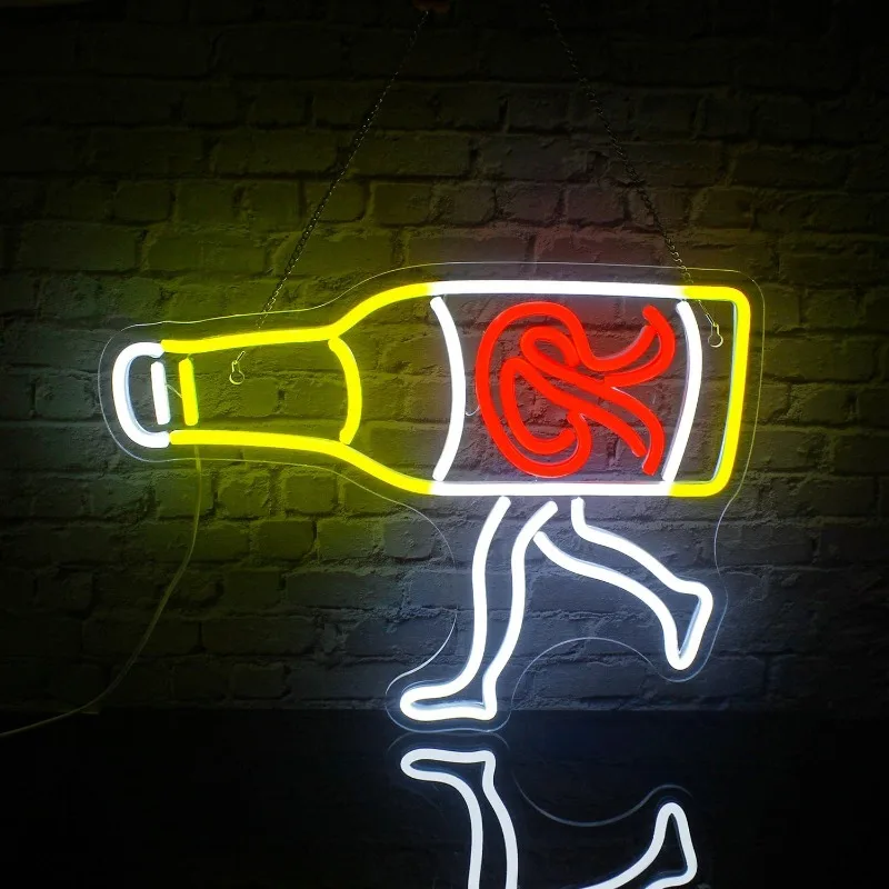 

Human Beer Neon, Fun Bar Neon for Wall Decoration, USB-powered Family Bistro Club Restaurant Birthday Party Decoration Bar Sign