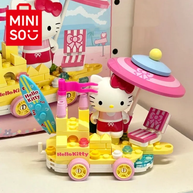 

Miniso Sanrio Home Life Large Particle Cute Models Toy Puzzle Assembly My Melody Kuromi Pochacco Pom Pom Purin Festival Gifts