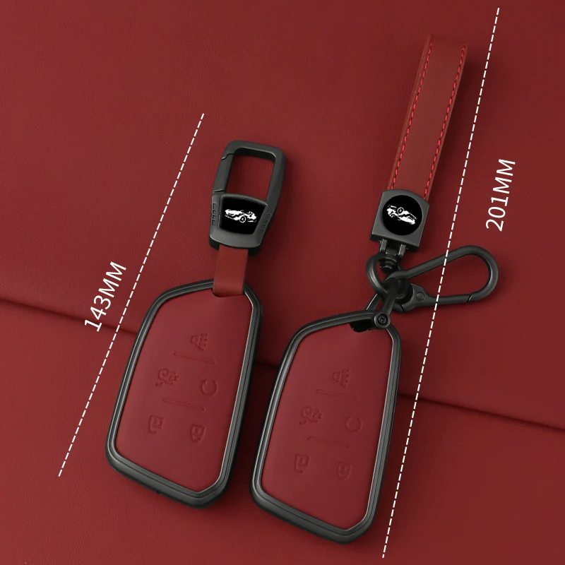 For Cadillac Lyriq XT4 CT4 CT5 Optiq Escalade Vistiq Holder Zinc Alloy Car Key Case Cover Key Holder Shell Accessories