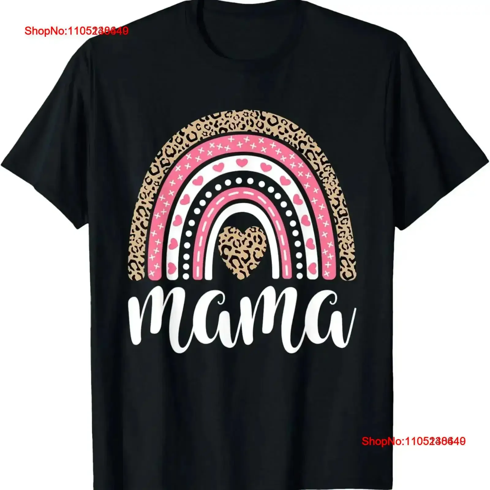 

Женская футболка Mama Rainbow с леопардовым принтом на день матери, милая футболка для мамы, винтажная стираная дышащая повседневная универсальная стильная футболка