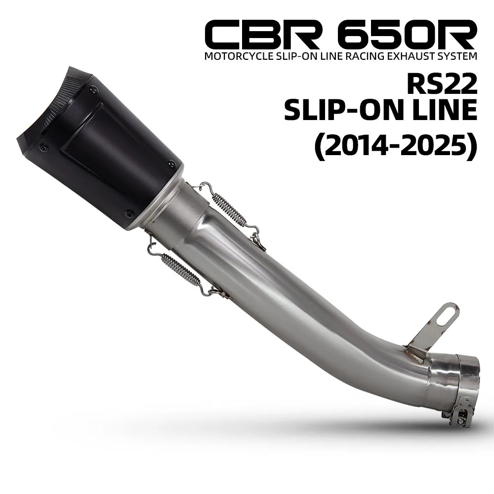 

Motorcycle Exhaust Slip on Line For Honda CBR650R CBR650F CB650R CB650F 2014-2025 Middle Link Adapter Pipe Connect Muffler