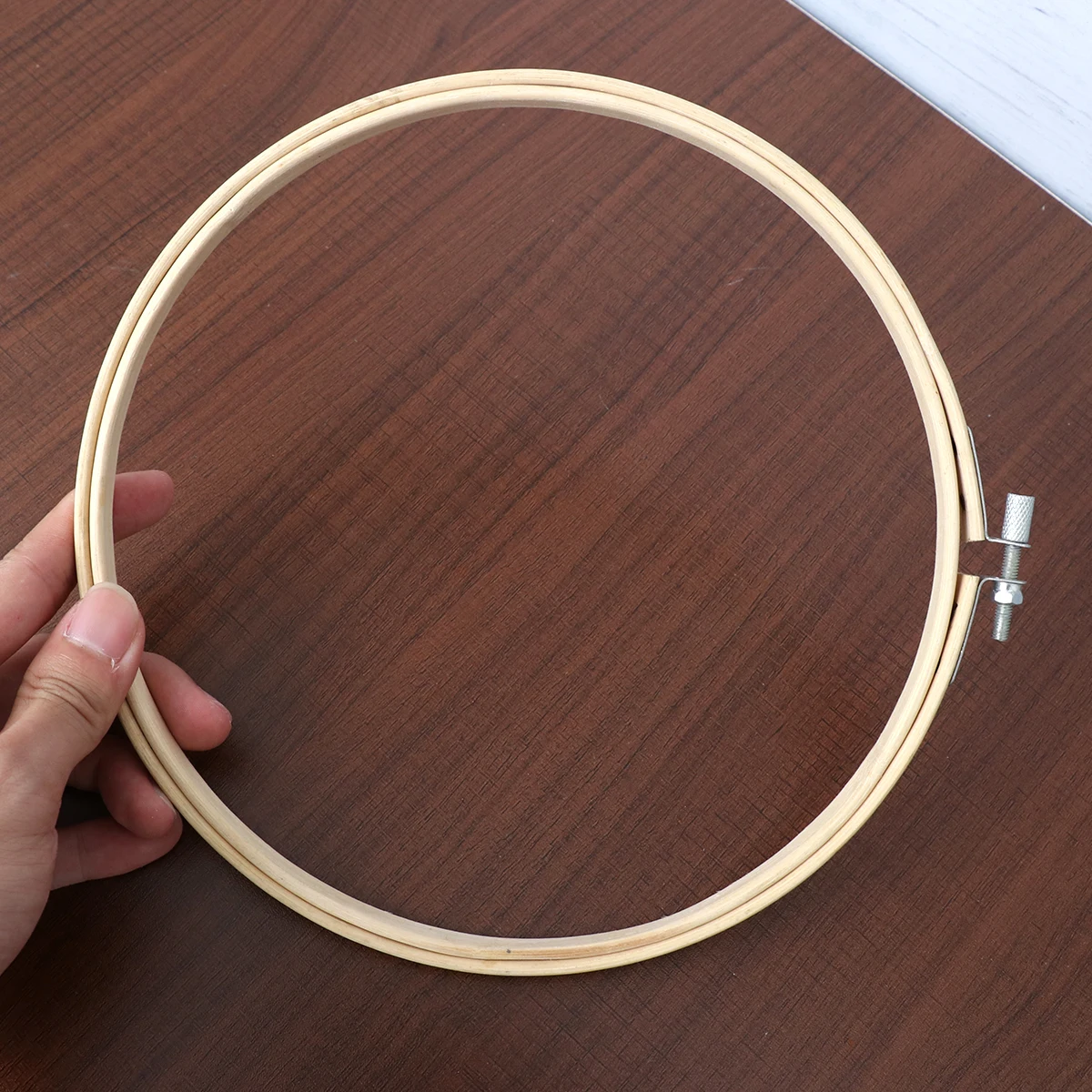 

Cross Bamboo Embroidery Set Hoop Holder Wooden Stitch Circle Frame Bambus Kreis