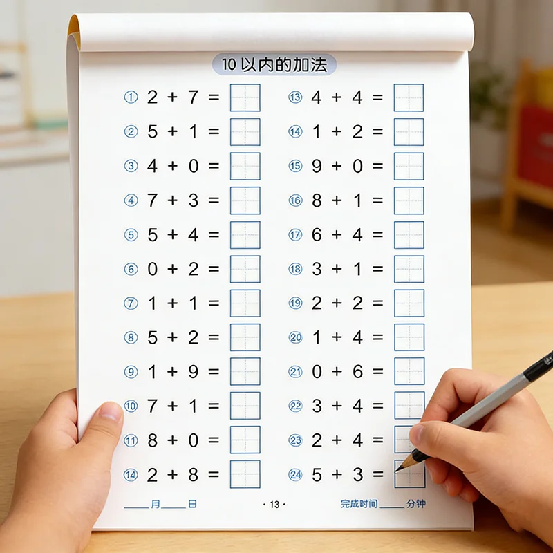 School Readiness Math Workbook: Addition & Subtraction Within 20/10/5 – Grid Format Practice for Ages 5-7