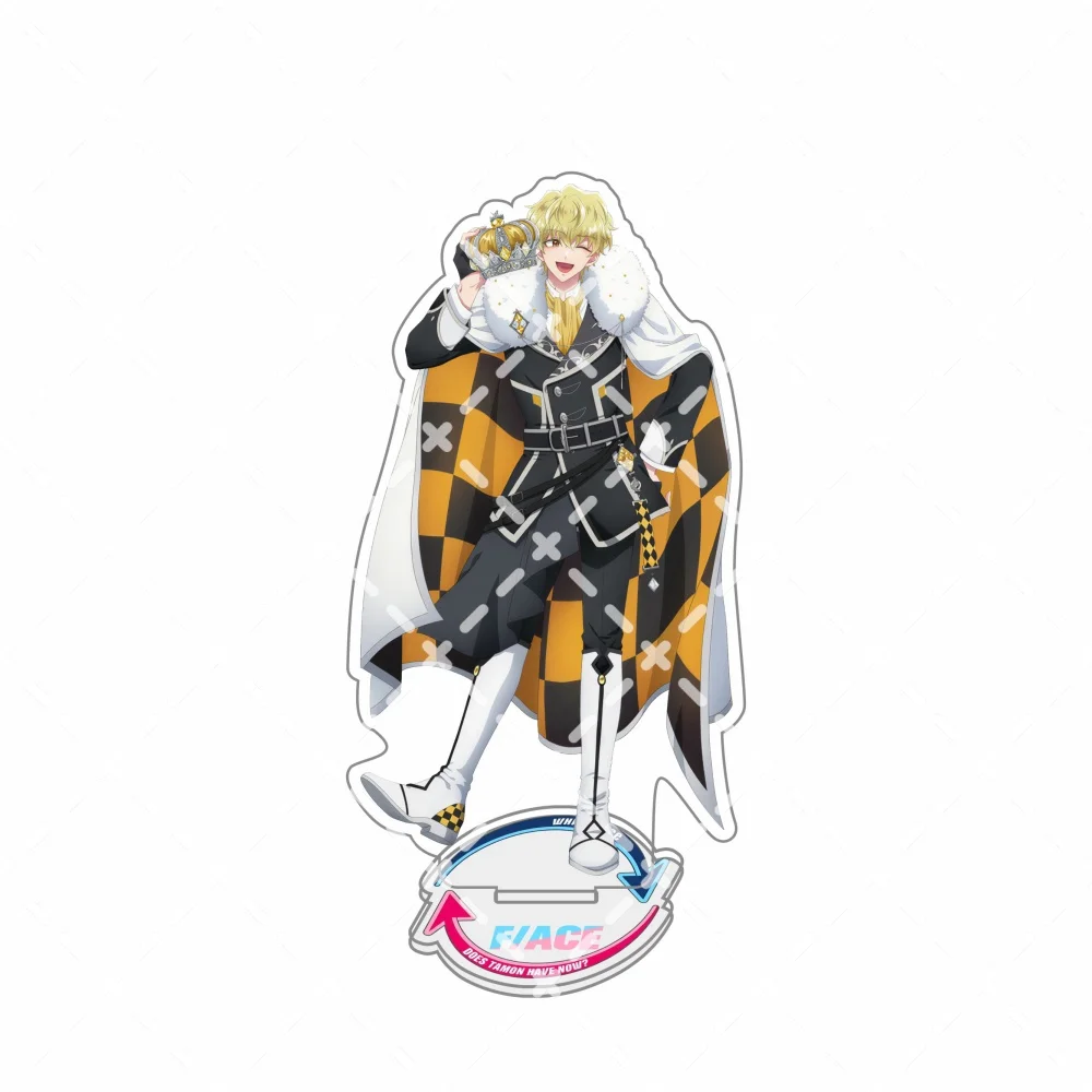 Kawaii Anime F/ACE Member Acrylic Stand Tamon Chess Checkered Cloak Crown Design Clear Acrylic Figure Table Decor Gift view 6