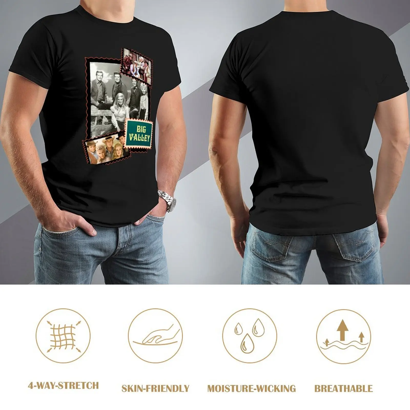 Big Valley, Barkley Ranch in the Wild West, 1960's Series T-Shirt man t shirt korean fashion Men's clothing image 4