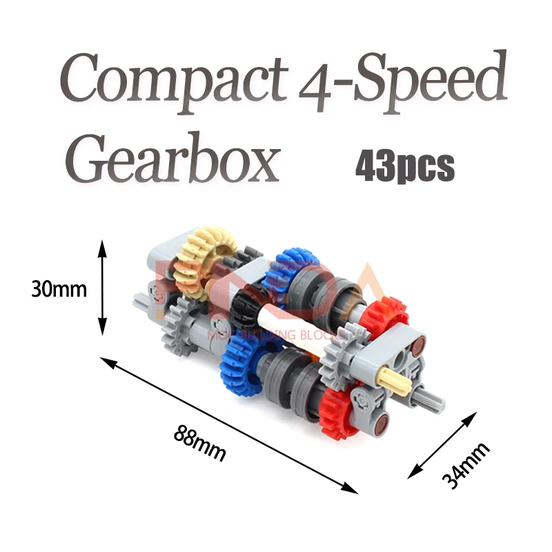 MOC Technical Gearbox Transmission Building Blocks 3/4/6 speed gearbox creative puzzle assembly moc building blocks toy gift DIY