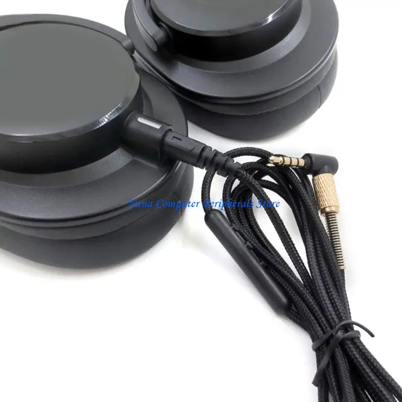 F68C Professional-Grade Earphone Cord Microphone Volume Buttons ATH M50X/M40X/M70X