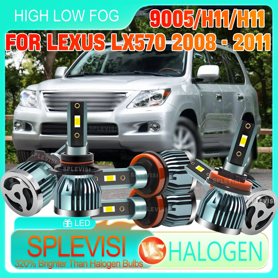 

durable Uniform and Bright Illumination LED Headlight high low beam foglight 9005 H11 H11 For Lexus LX570 2008 2009 2010 2011