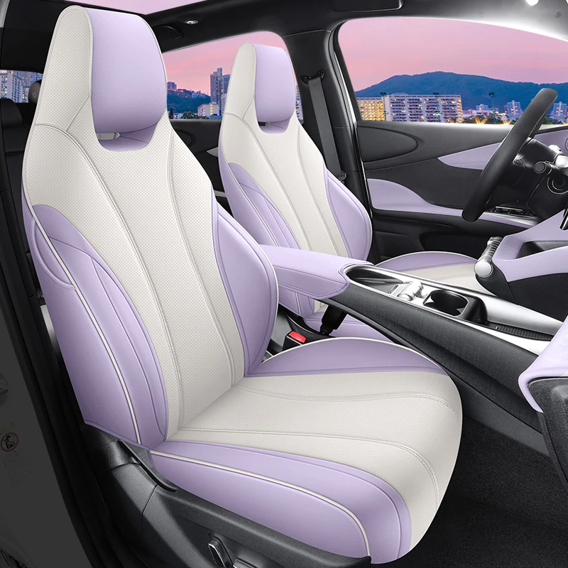 Custom Fit BYD Dolphin 5‑Seat Faux Leather Car Seat Covers, Full Surround Wear‑resistant Auto Seat Protector Set