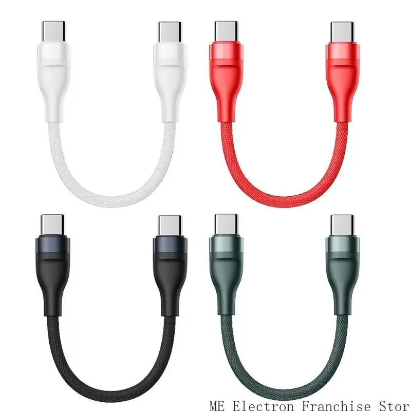 T5EA USB C Male machos curtos C Charfe 66W PD Carregamento rápido 480Mbps Transferência dados