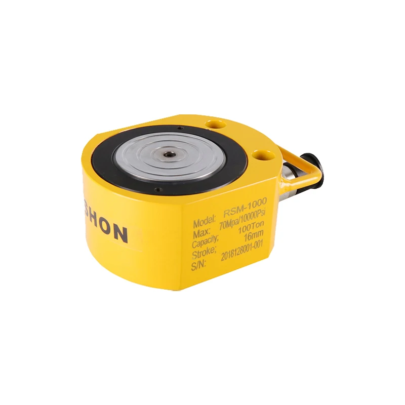 

RSM-1000 Mini Hydraulic Cylinder 700 Bar/10000 psi High Strength Single Acting Low Height Jacks