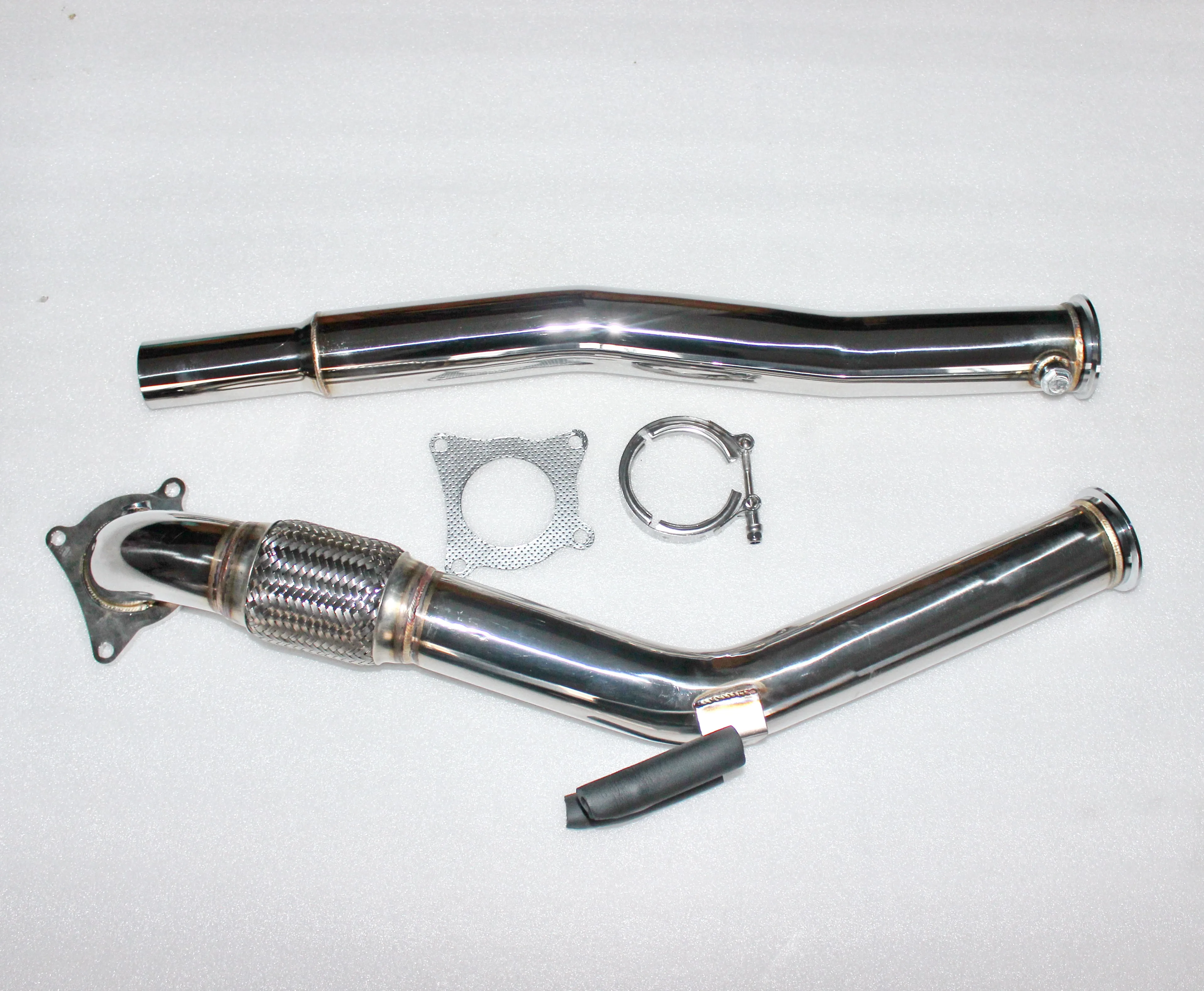 Tuberías de Escape de Acero Inoxidable para V W Golf GTi Jetta Audi A3 3" Turbo Sin Catalizador MK6