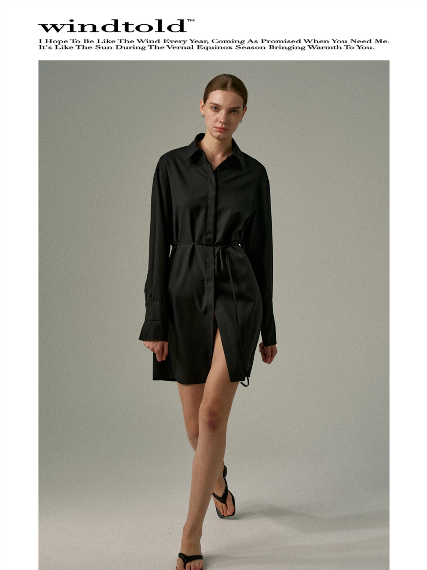 

Windtold Wool Blend irt Dr с поясом Ba Waist Simple Ele Long Sve Полиэстер Wool Blend Ci Commute Dr