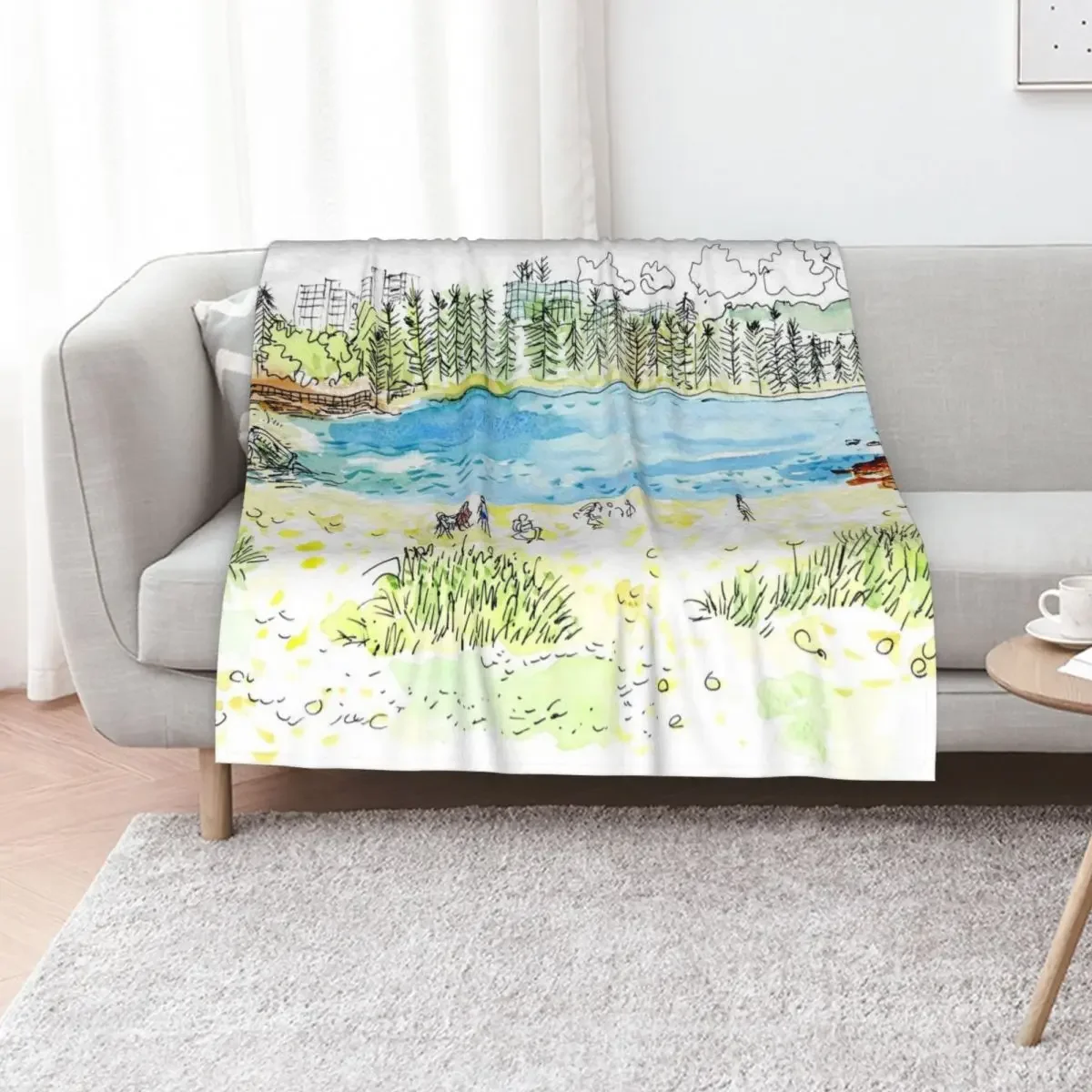 

Shelly Beach - Manly Throw Blanket Warm Polar Quilt Thermal Blankets