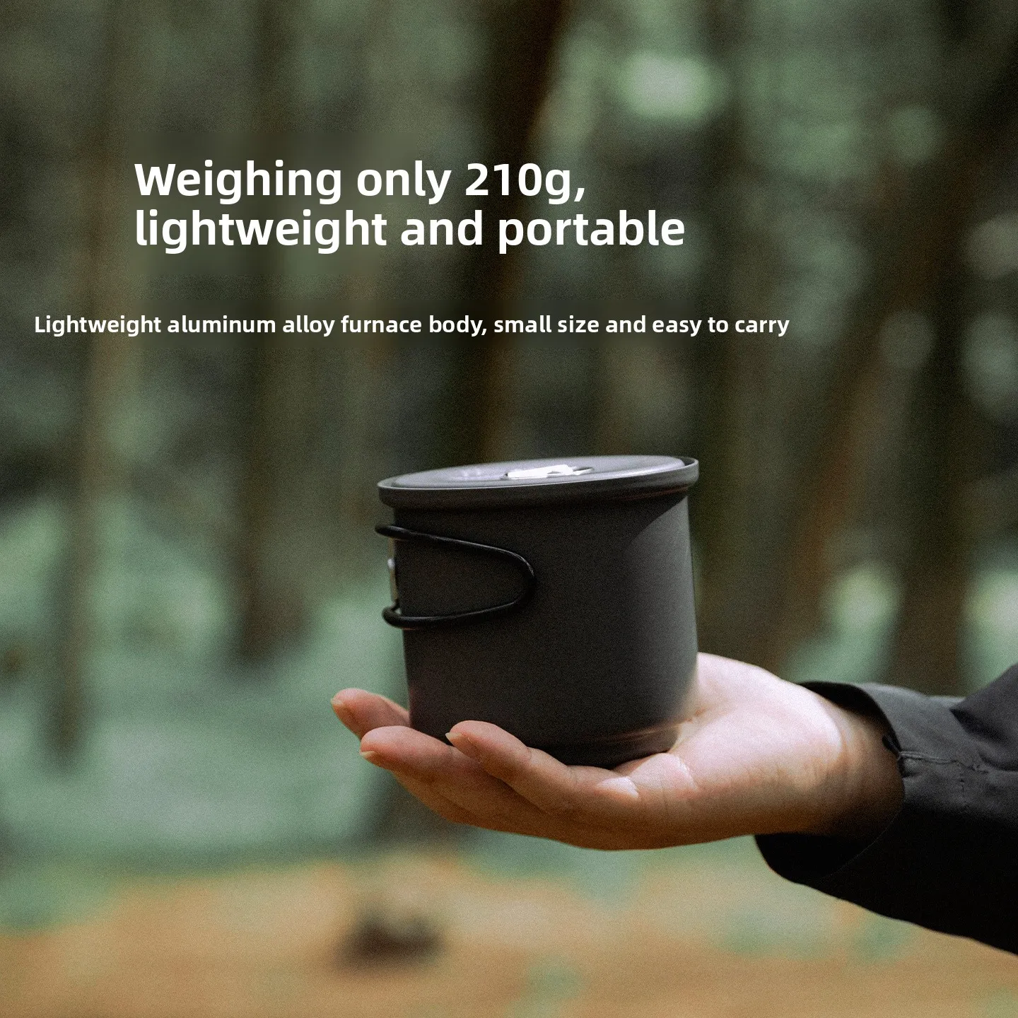 MOUNTAINHIKER New Outdoor Camping Alcohol Stove Set All-in-one Portable Lightweight Aluminum Alloy Stove Pot Cooking Accessory view 3