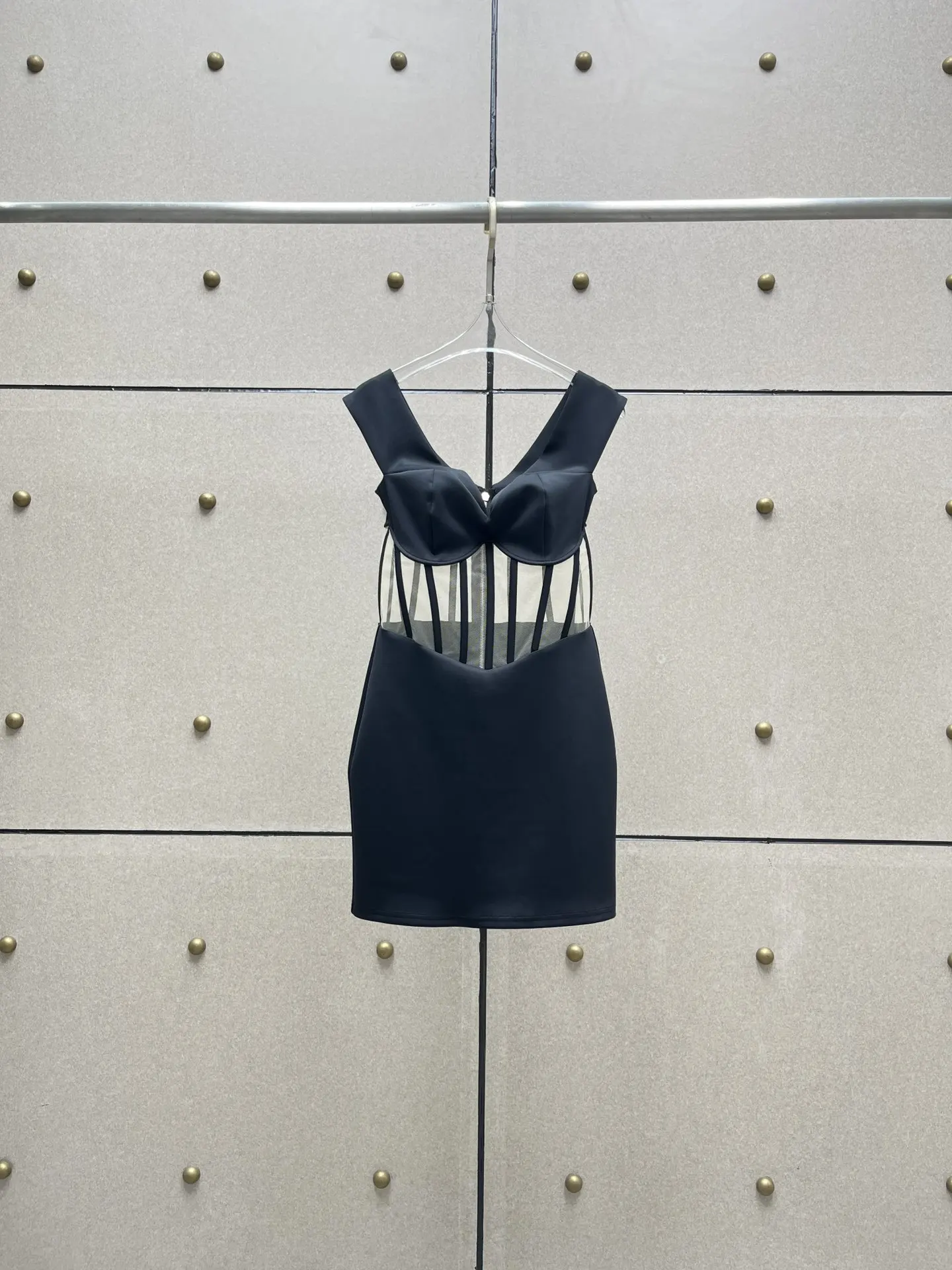 

2024 Women's Clothing Paneled off-shoulder dress Spring Summer New 631