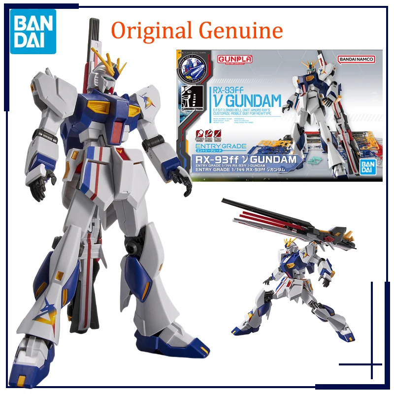 Original Genuine Bandai Anime RX-93ff V GUNDAM EG 1/144  Assembly Model Toys Action Figure Gifts Collectible Ornaments Kids Boys