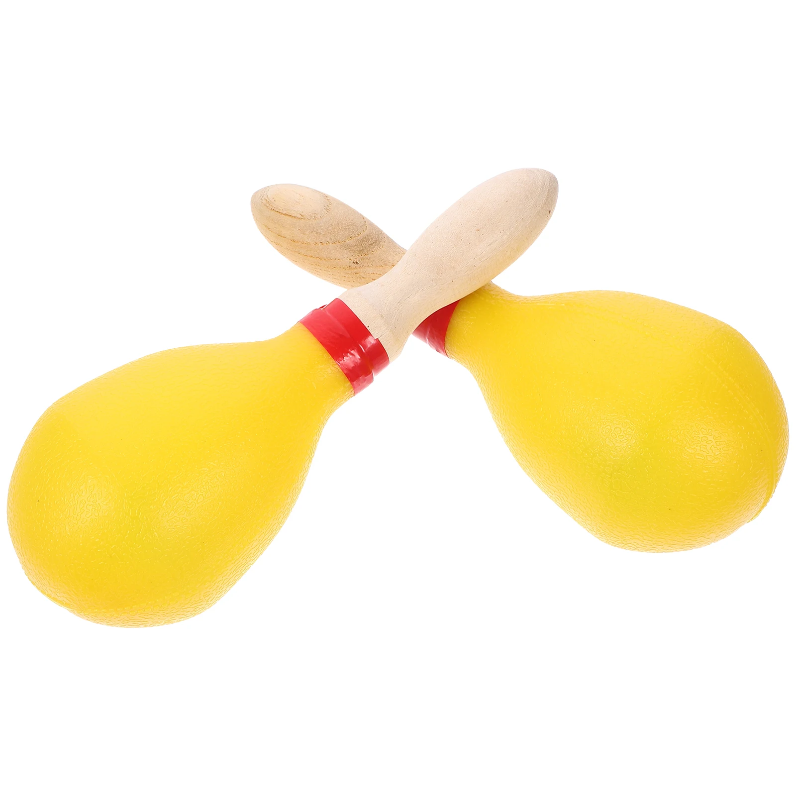 

2pcs Wooden Maraca Kids Percussion Instrument Toddler Musical Rattles Baby Instruments Safe Easy to Hold Lightweight