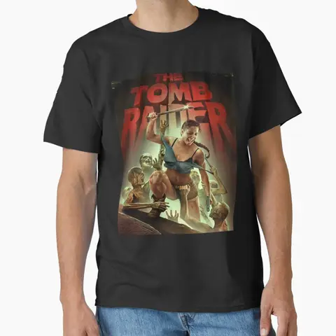 Tomb Raider 1016 Lara Croft The Angel Of Darkness 80s Video game Gift t shirt for man Large size Tops printed men's Clothes
