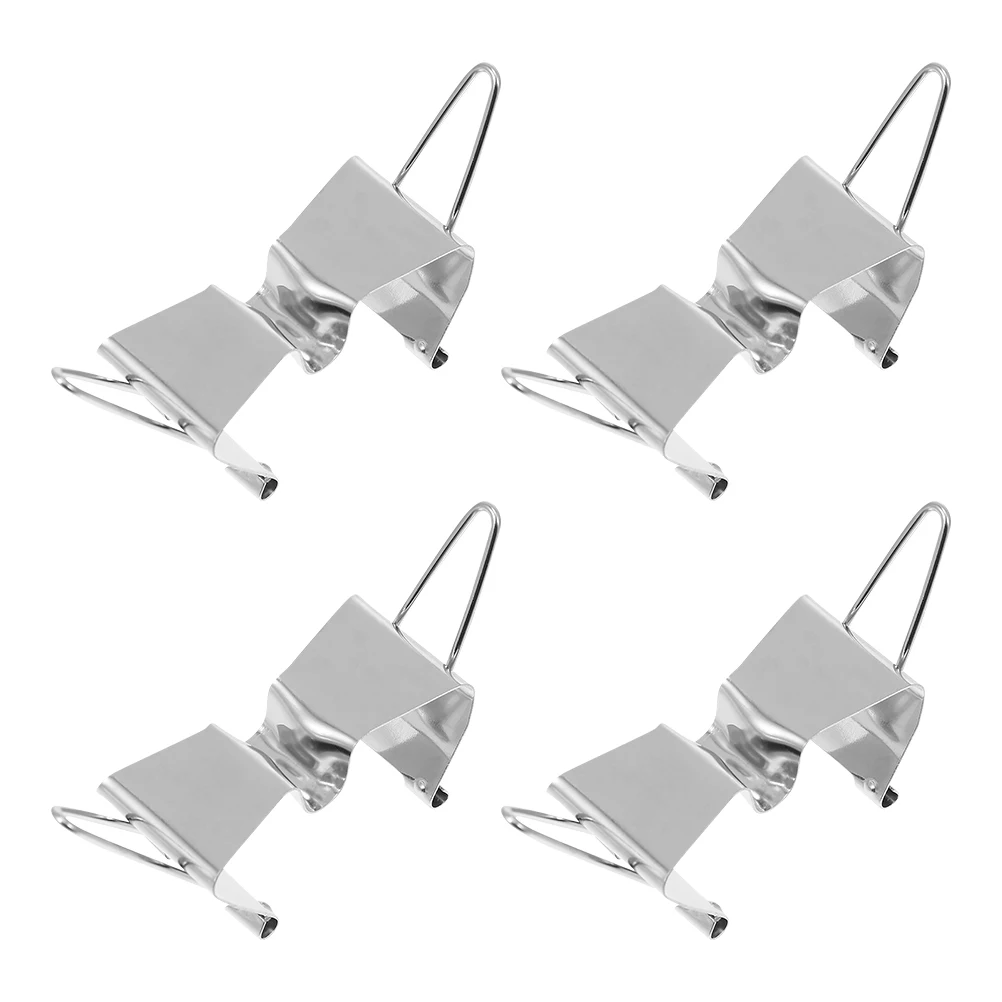 

4 Pcs Canvas Clip Drawing Board Clips Oil Painting Frame Clamps Supplies Picture Framing Edge Silver