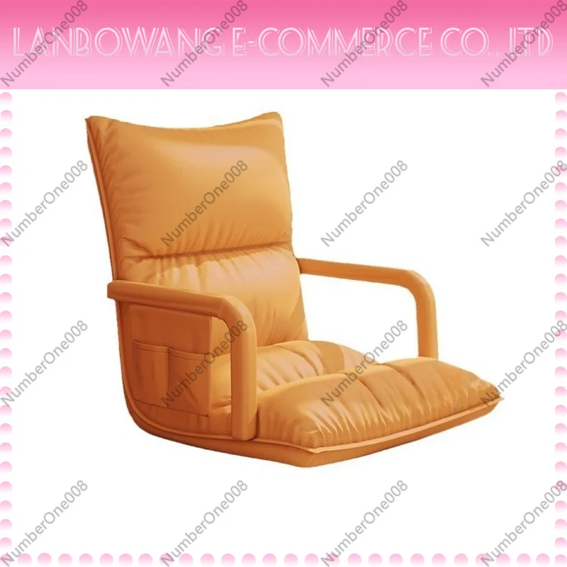 Foldable Floor Lazy Reclining Sofa Chair Adjustable Backrest Floor Chair for Bedroom Dorm Bay Window