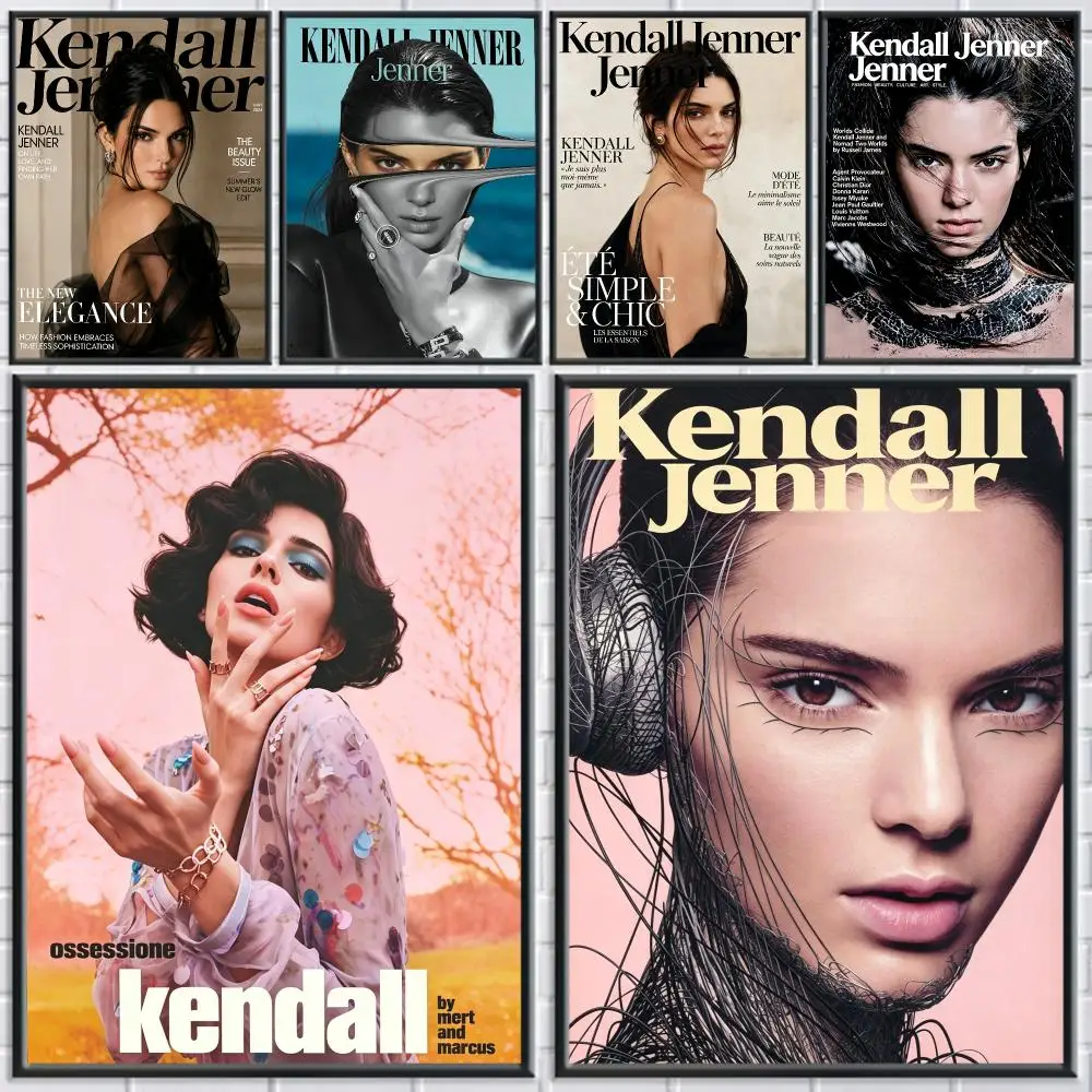 actress Kendall Jenner Poster Poster HD Self Adhesive Waterproof Art Print Wall Decor for Bedroom Living Room Home Gift
