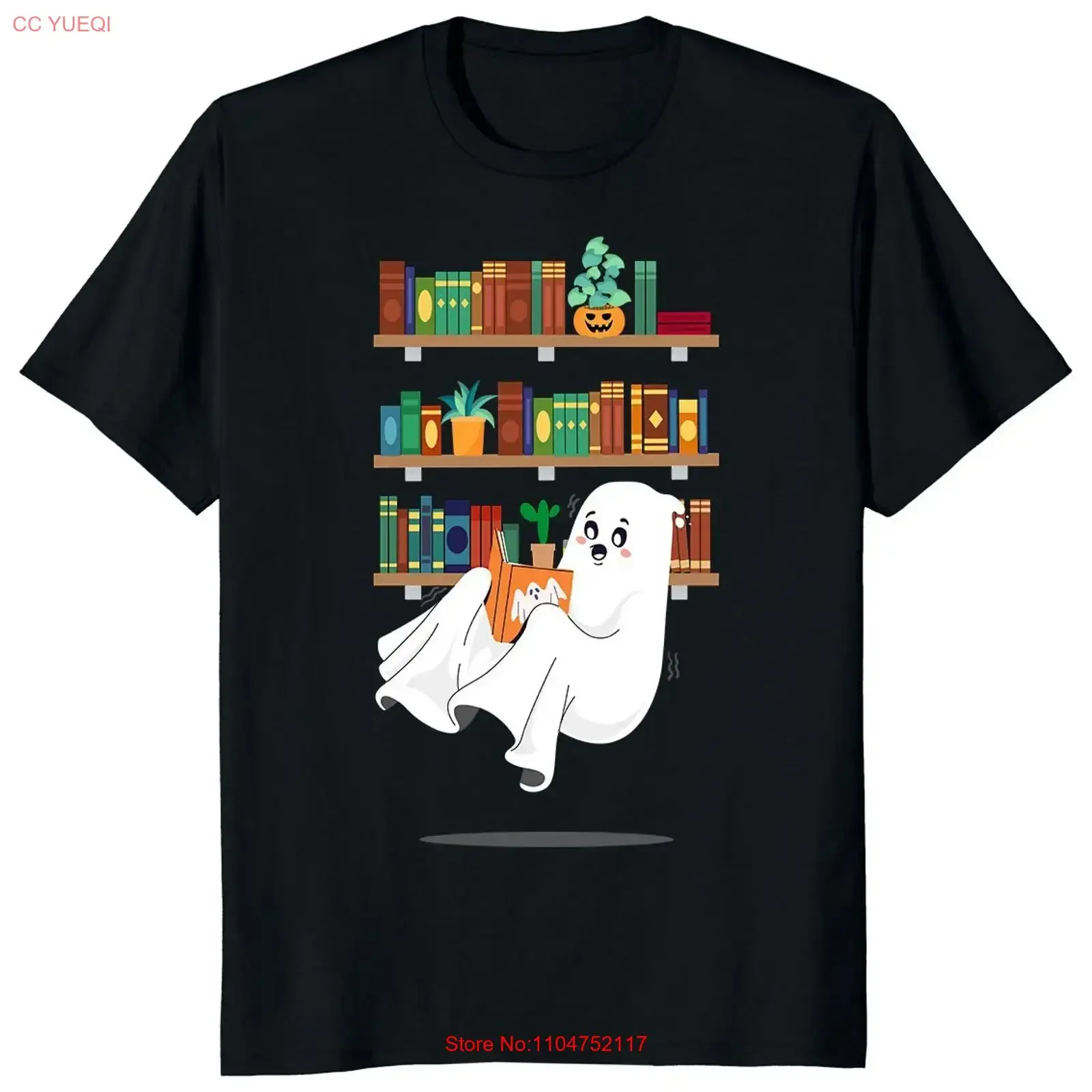 Ghost Reading Book Librarian Bookworm Teacher Boo Halloween T Shirt vintage Washed Unisex Stylish Soft Comfortable Breathable