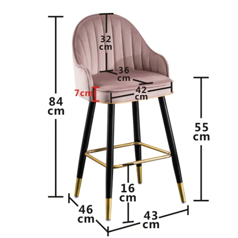 North Bar Fecal Modern Luxury Restaurant Furniture minimalista Office Iron Island Deli Bar High Fecal Home Chair