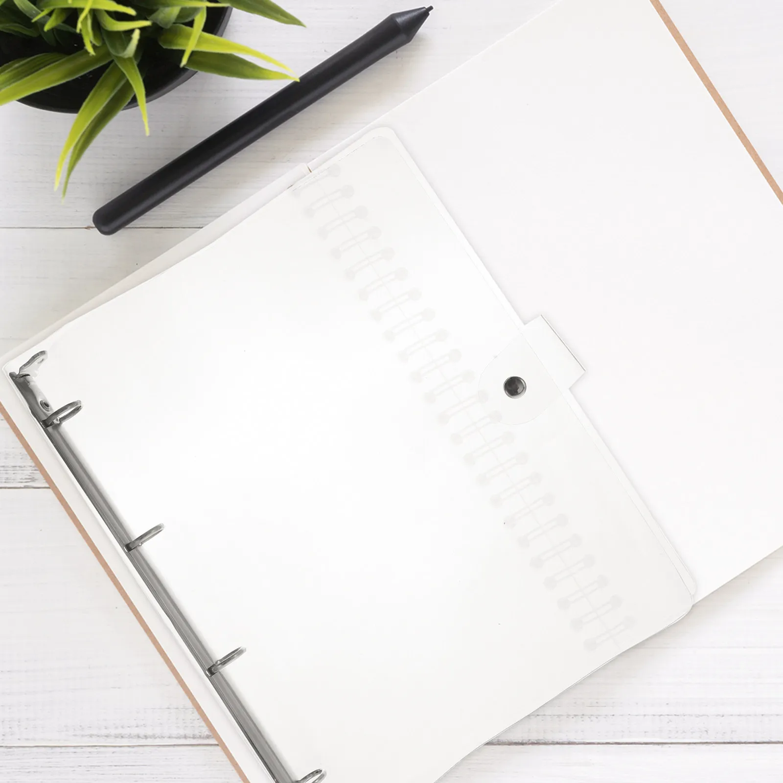 

Пластиковая обложка для блокнота А4, прозрачная, для тетрадей на кольцах, папка для скрапбукинга, канцелярские принадлежности для офиса и учебы