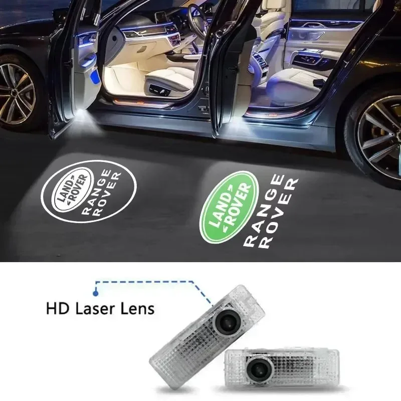 

2pcs LED Car Door Welcome Logo Ghost Shadow Light Accessories For Land rover range rover 3 4 L322 L405 Discovery 5 Freelander 2