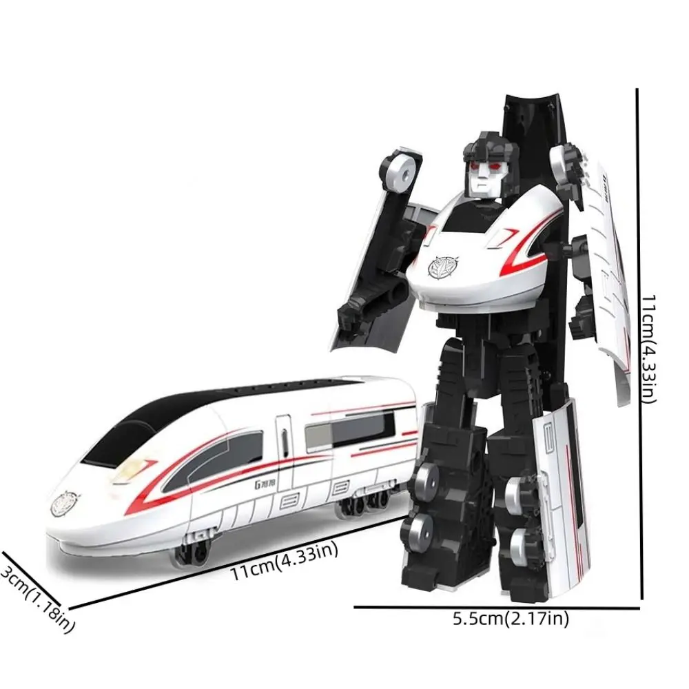 2 in 1 Deformazione Robot Treno Bulldozer Escavatore Trasformazione Robot Giocattolo Modello Giocattoli Treno Ferroviario Ingegneria Veicolo Robot
